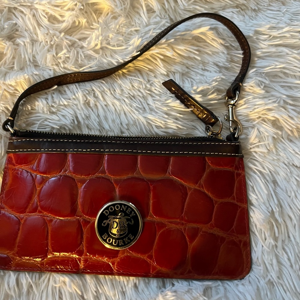 Dooney & Bourke Red Clutch with Strap